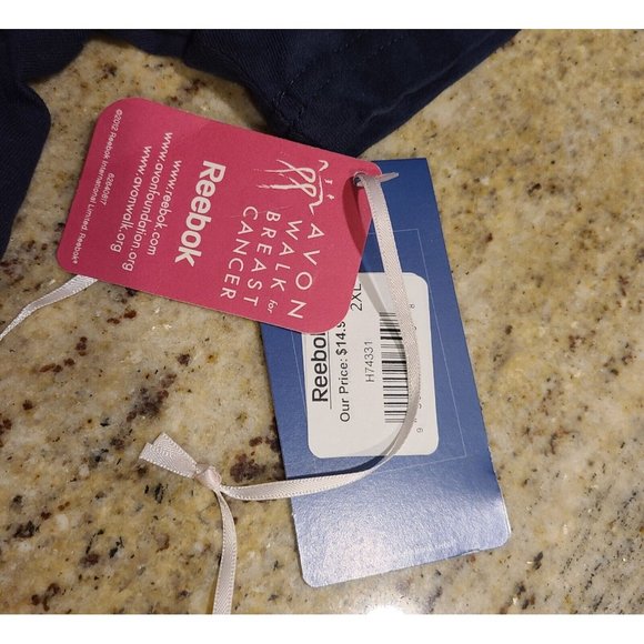 Reebok T-Shirt Adult Size XXL Boobguy Avon Walk for Breast Cancer Blue pink - Picture 6 of 12